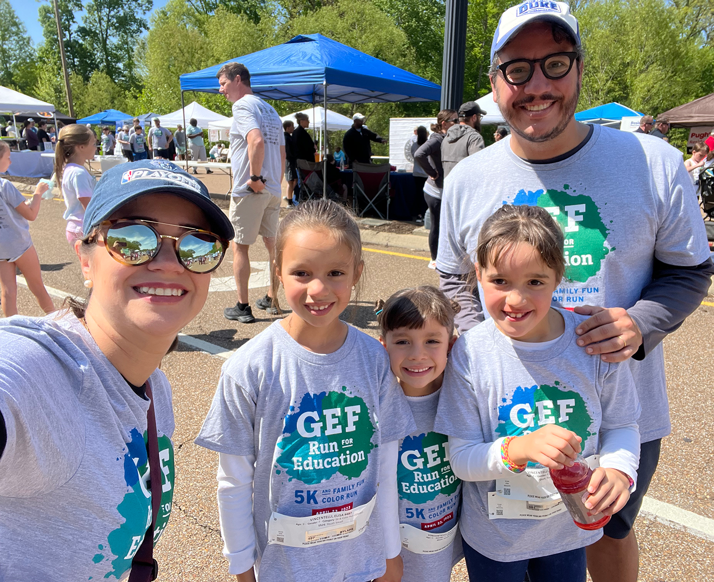 Ignacio and his family at a fun run