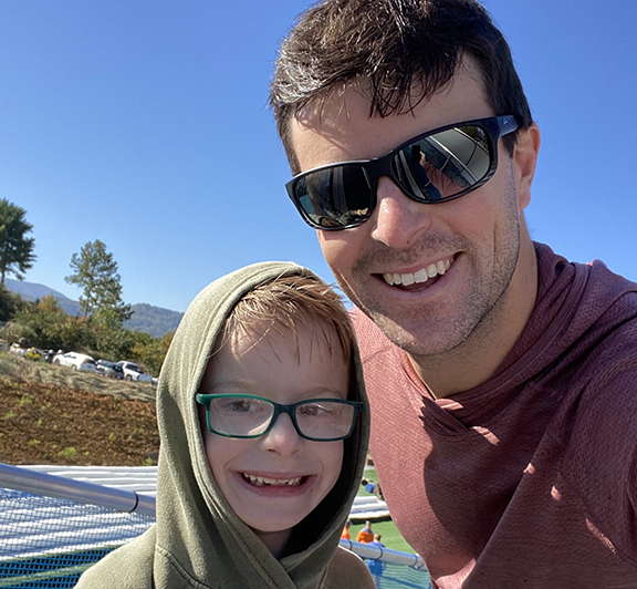 Colton and Caden enjoying the outdoors together