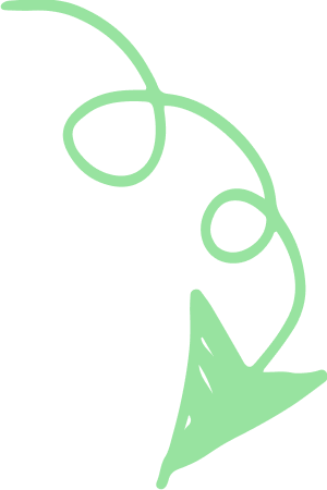 curly arrow pointing downwards