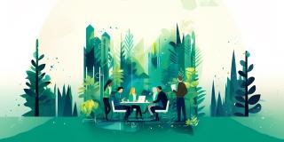 illustration depicting a meeting