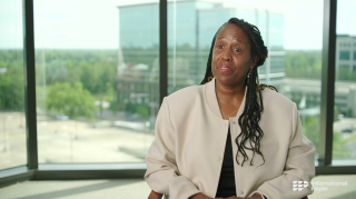 Screen shot of the women in manufacturing video