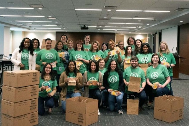 IP volunteers packed period care kits for the community