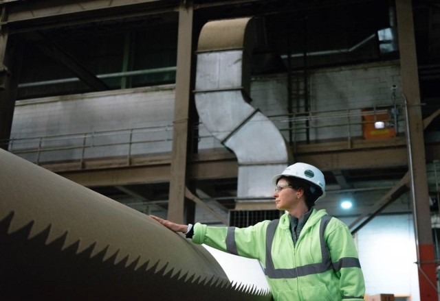 Woman working in a mill