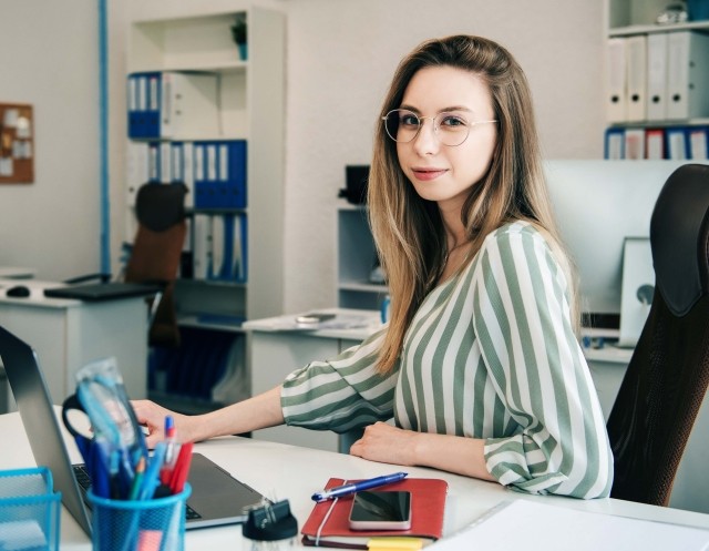 A woman works in Poland