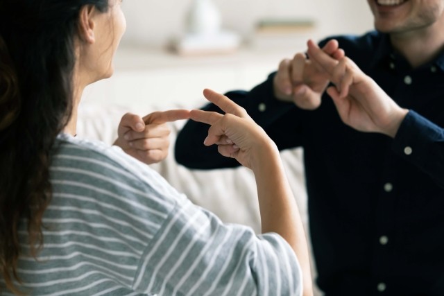 People use sign language to communicate
