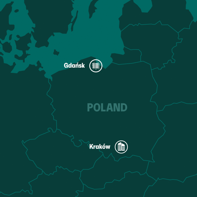 Poland Map - square