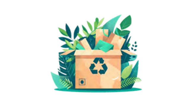 Box with plants